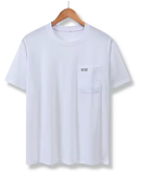 Camiseta de Algodão Manga Curta com Bolso no Peito