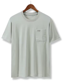 Camiseta de Algodão Manga Curta com Bolso no Peito