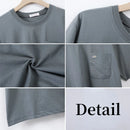 Camiseta de Algodão Manga Curta com Bolso no Peito