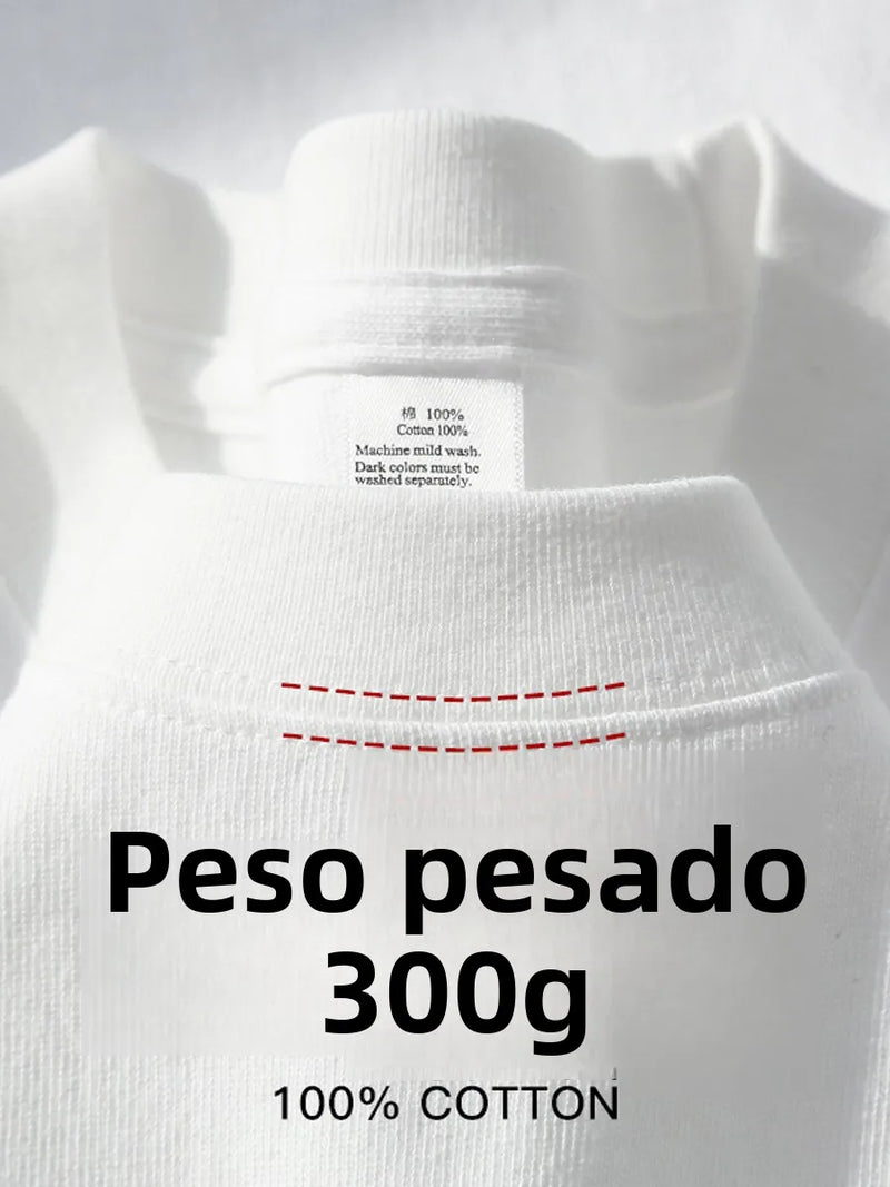Camiseta Lisa Loose Fit 100% Algodão 300g