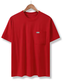 Camiseta de Algodão Manga Curta com Bolso no Peito